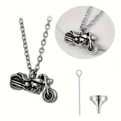 Motorcycle Cremation Jewelry Pendant Locket Memorial Ashes Holder Urn