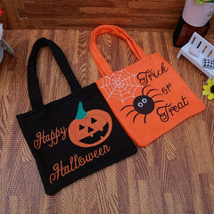 Halloween Cartoon Gift Candy Bag Spider Pumpkin Tote Bag