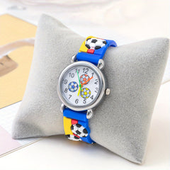 Boys Cartoon Soccer Silicone Sports Watch