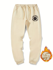 Casual Dog Graphic Drawstring Joggers Men s Sweatpants