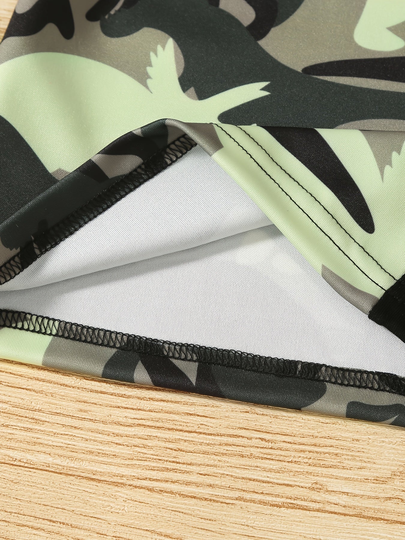 Boys Camo Dino Outfit Shorts & T shirt Crew Neck Casual Summer Clothes