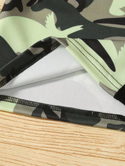 Boys Camo Dino Outfit Shorts & T shirt Crew Neck Casual Summer Clothes