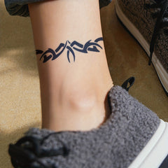 Hollow Tattoo Stencil Set with Red Tattoo Dye Paste