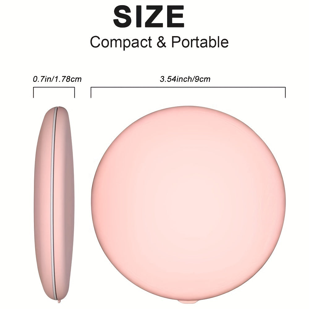 USB Rechargeable LED Compact Makeup Mirror with 1X 10X Magnification