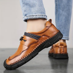 Men's Leather Loafer Shoes Lightweight Business Office Non Slip Shoes