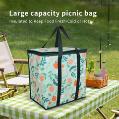 Large Capacity Insulated Cooler Bag Waterproof Reusable Foldable