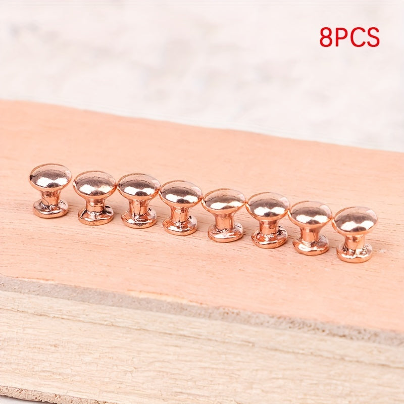 8 Pcs 1 12 Dollhouse Round Handle Furniture Decor