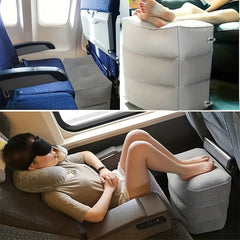 Portable 3-Layer Flocking Footstool for Travel and Car
