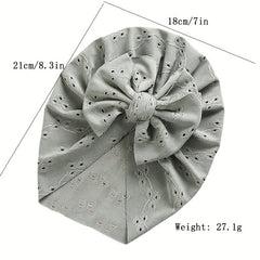 Baby Lace Embroidery Turban Baby Girl Hat With Bowknot