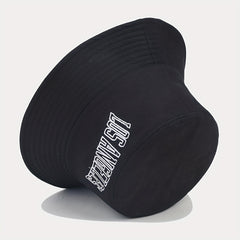 Retro Letter Embroidery Fisherman Hat Outdoor Sun Protection