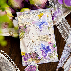 40pcs Vintage Scrapbook Supplies Retro Plants Flowers Butterflies DIY Art Crafts