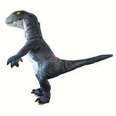 Inflatable Dinosaur Costume Adult Velociraptor T rex Blow Up Full Body Christmas