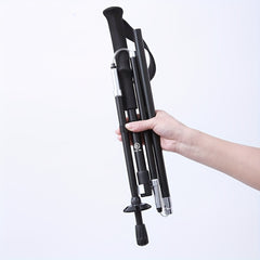Trekking Poles Folding Straight Handle Ultralight Portable Aluminum Alloy Sticks