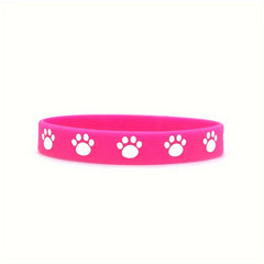 6pcs Animal Paw Print Wristbands Pet Care Bracelets