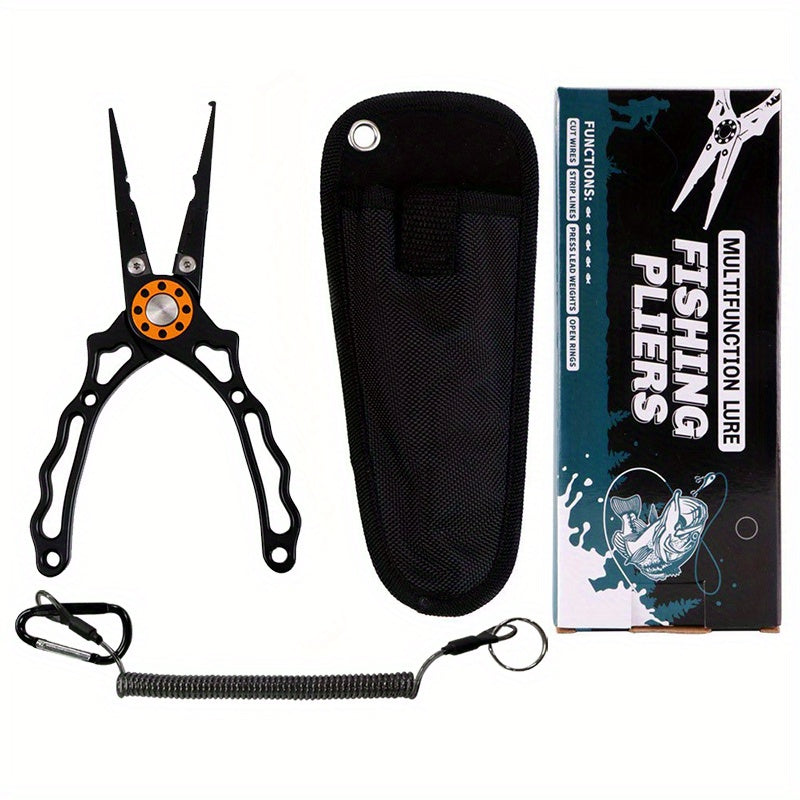 Aluminum Multifunct. Fishing Pliers Slip Resistant Grip