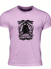 Men's Graphic T shirt Casual Comfy Slightly Stretch Crew Neck Tee