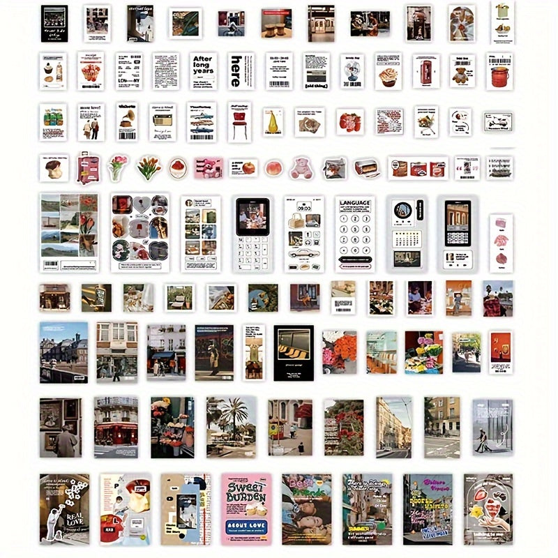 200pcs Nostalgic Love Theme Sticker Set