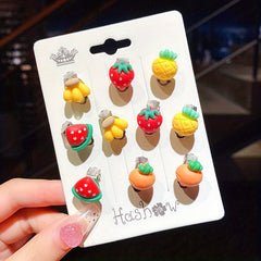 Kids Flower Earrings Princess Accessories