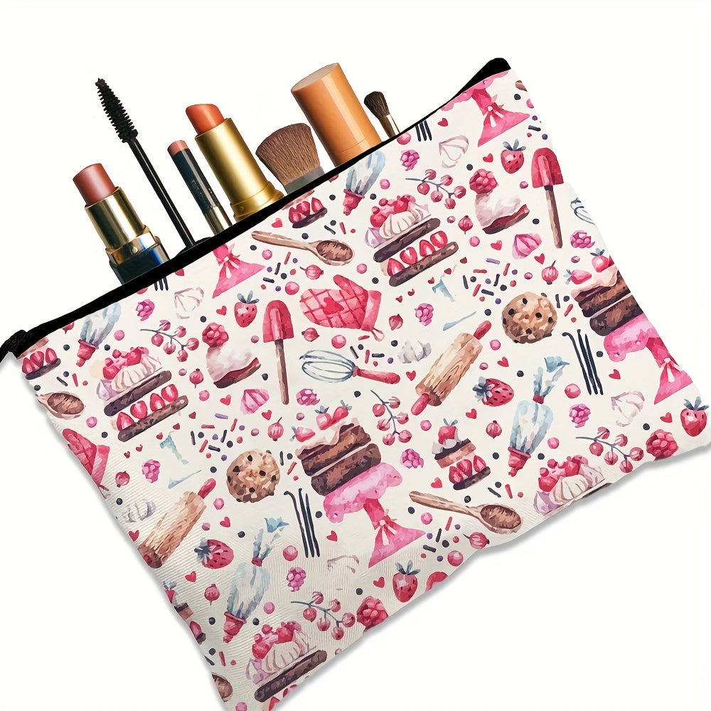 Strawberry Chocolate Dessert Makeup Bag Case For Sister - Birthday Gift