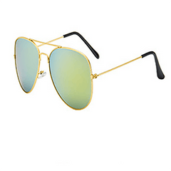 Men's Polarized Sunglasses Metal Frame Frog Mirror 3025 Glass Lens