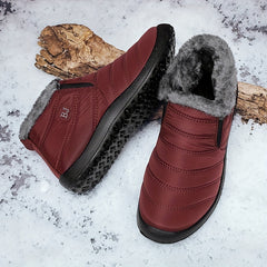 Women's Flat Fleece Liner Ankle Snow Boots - Waterproof & Warm