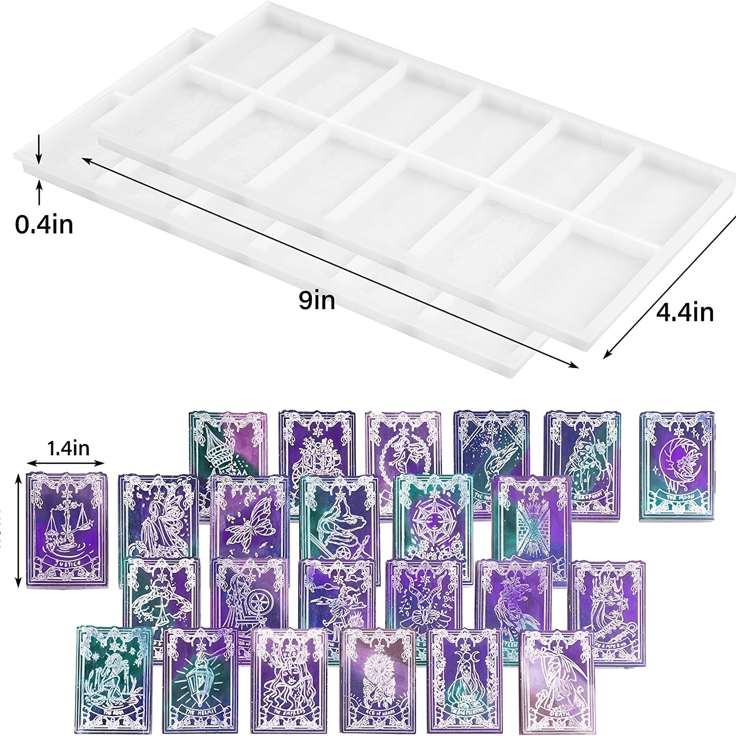 Crystal Epoxy Tarot Mold Resin Mold Jewelry Pendant Silicone Mold