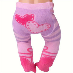 Newborn Doll Clothing Set: Leggings with Socks for 17-18 Inch Dolls