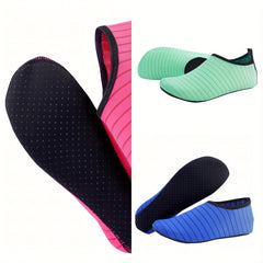 Men's Quick Dry Water Shoes Striped Aqua Socks Lightweight Non Slip Beach Pool