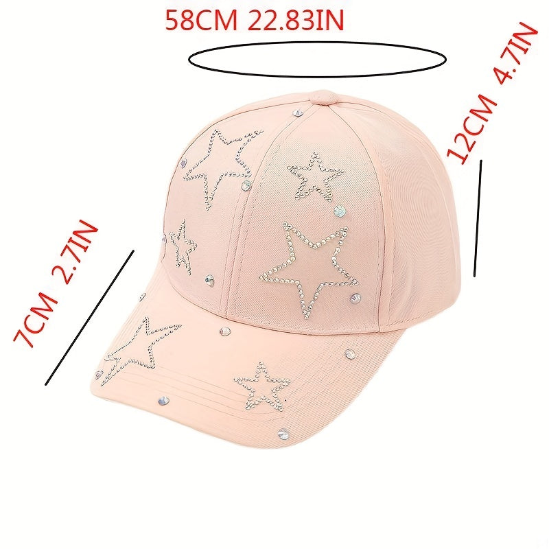 Diamond Five-pointed Star Baseball Cap Spring Sun Visor