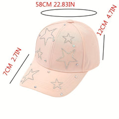 Diamond Five-pointed Star Baseball Cap Spring Sun Visor
