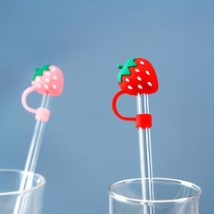 Cartoon Silicone Straw Plug Dustproof Reusable Straw Plug