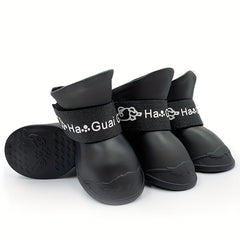 4pcs Waterproof Dog Shoes Non-slip Anti-dirty Dog Boots
