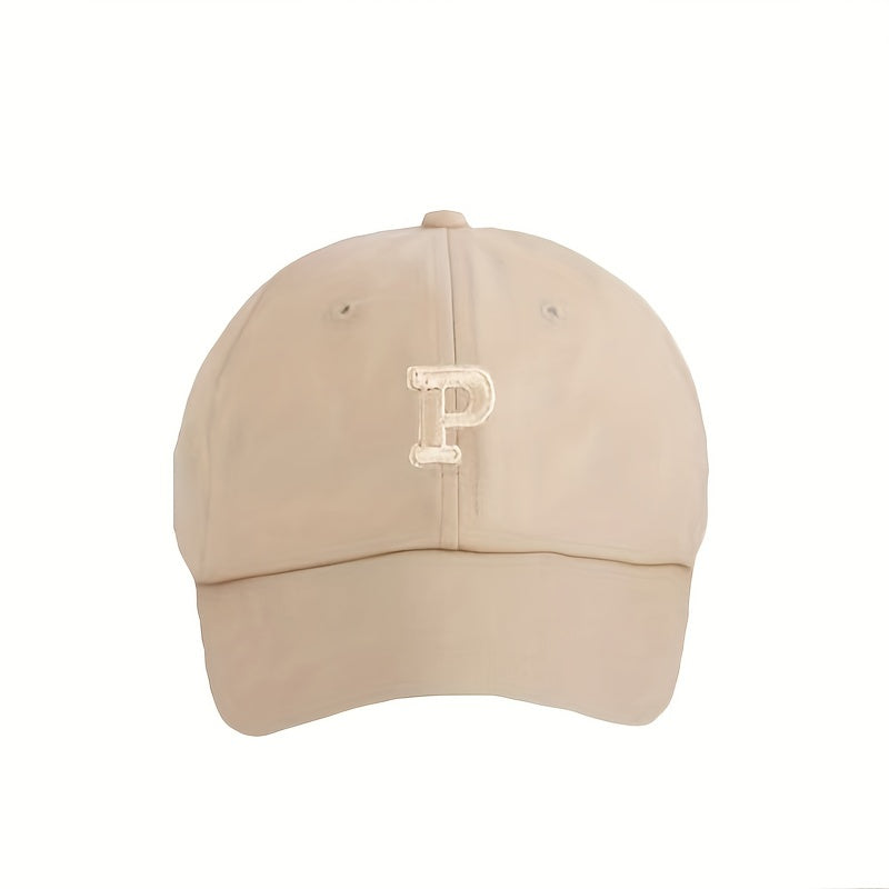 Kids Soft Top Baseball Cap Sunshade Letter Patched Hat