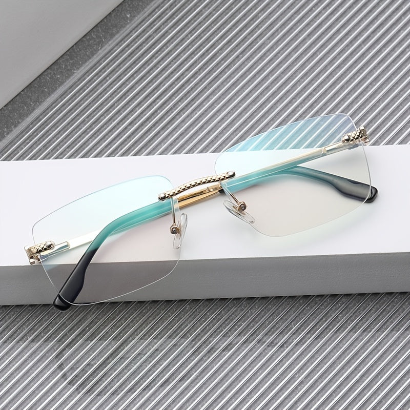 Rimless Sunglasses with Outer Packaging and Glasses Case