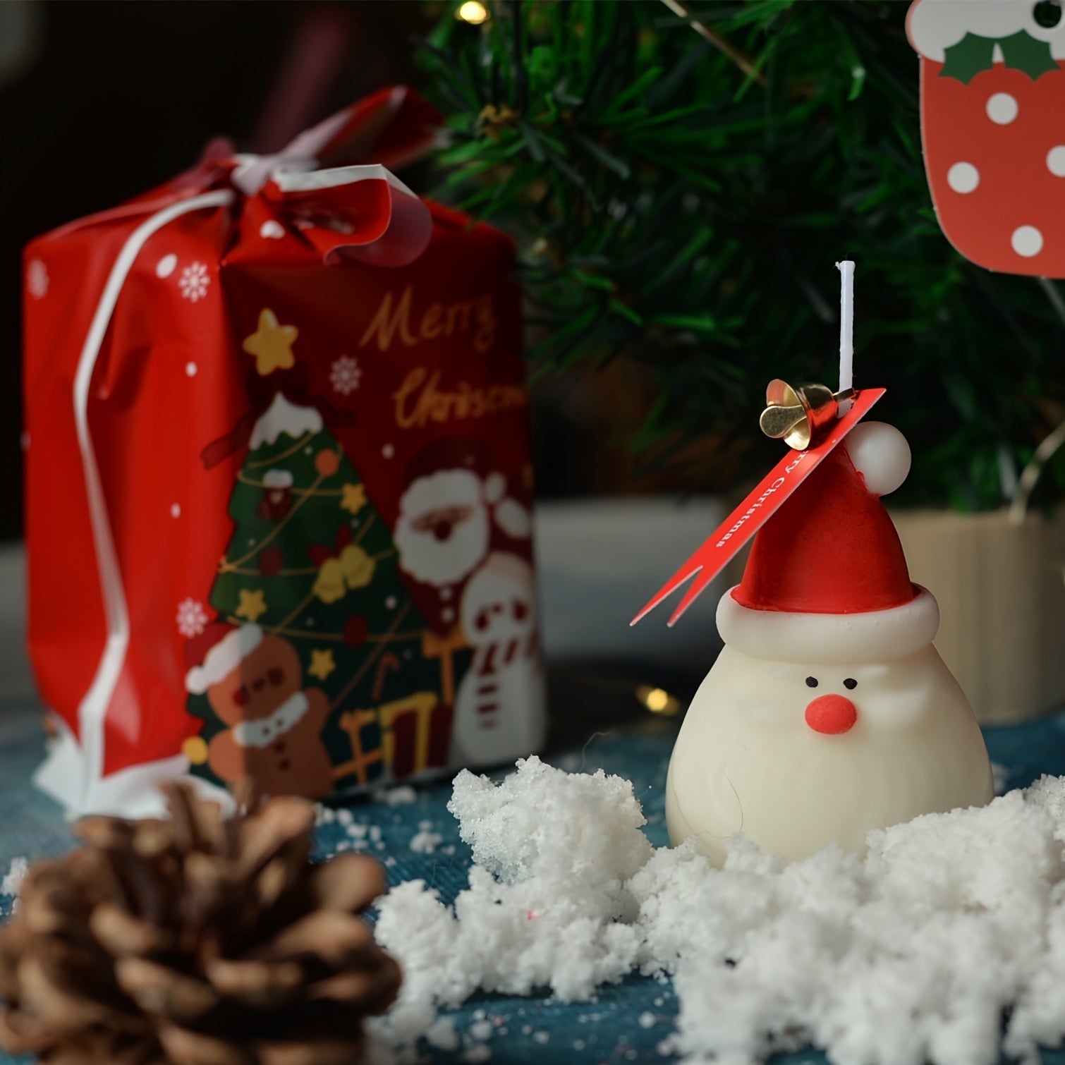 Christmas Scented Candle Santa Claus Snowman Long Pole Candles