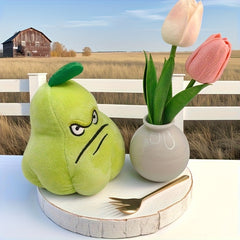 Green Plant Series Ugly Expression Plush Doll with Leaves & Flowers