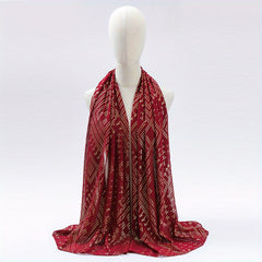 Boho Hot Stamping Scarf Hijab Vintage Turban Women Shawl