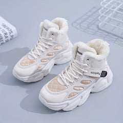 Plush Lined Thermal High Top Running Shoes