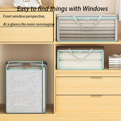 Clothes Storage Bag With Handles Non Woven Fabric Clothes Bag With Window