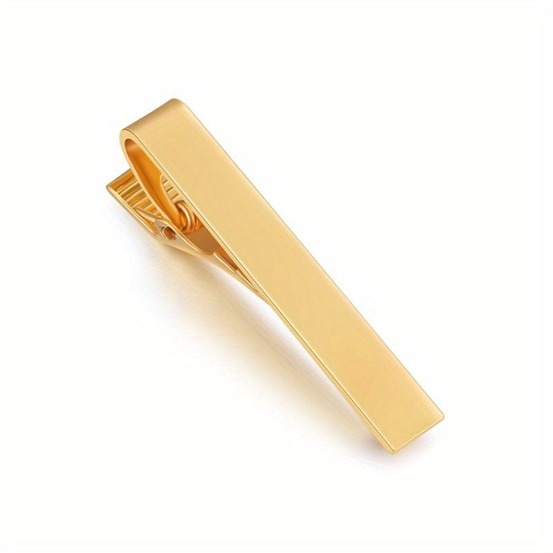 Minimalist Tie Clip Silver Metal Business Professional Security Tie Accessory