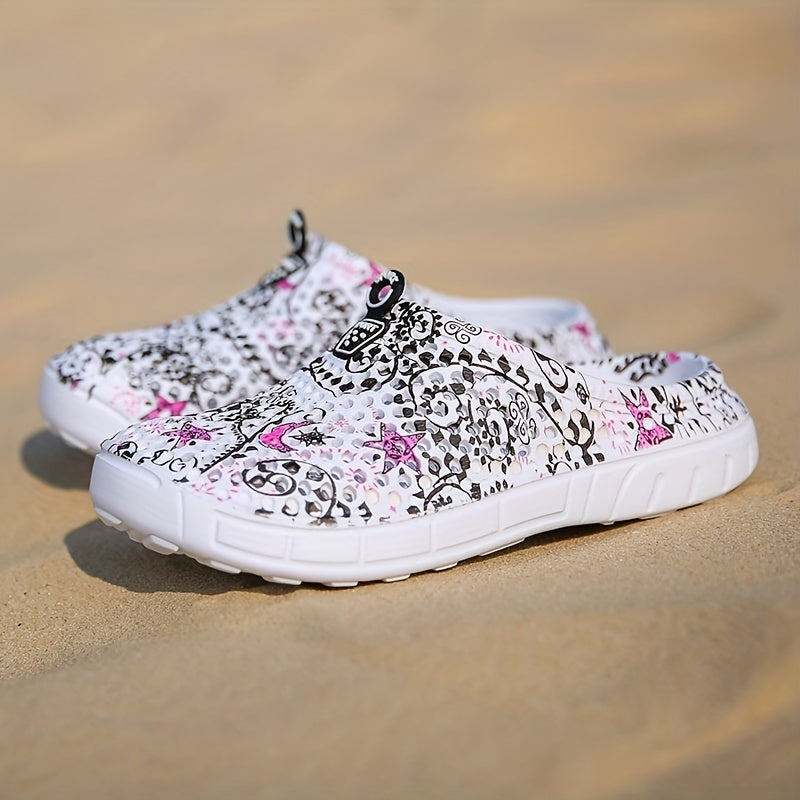 Women's Scroll Pattern Beach Slippers Quick Drying Casual Shoes