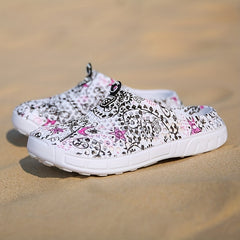 Women's Scroll Pattern Beach Slippers Quick Drying Casual Shoes