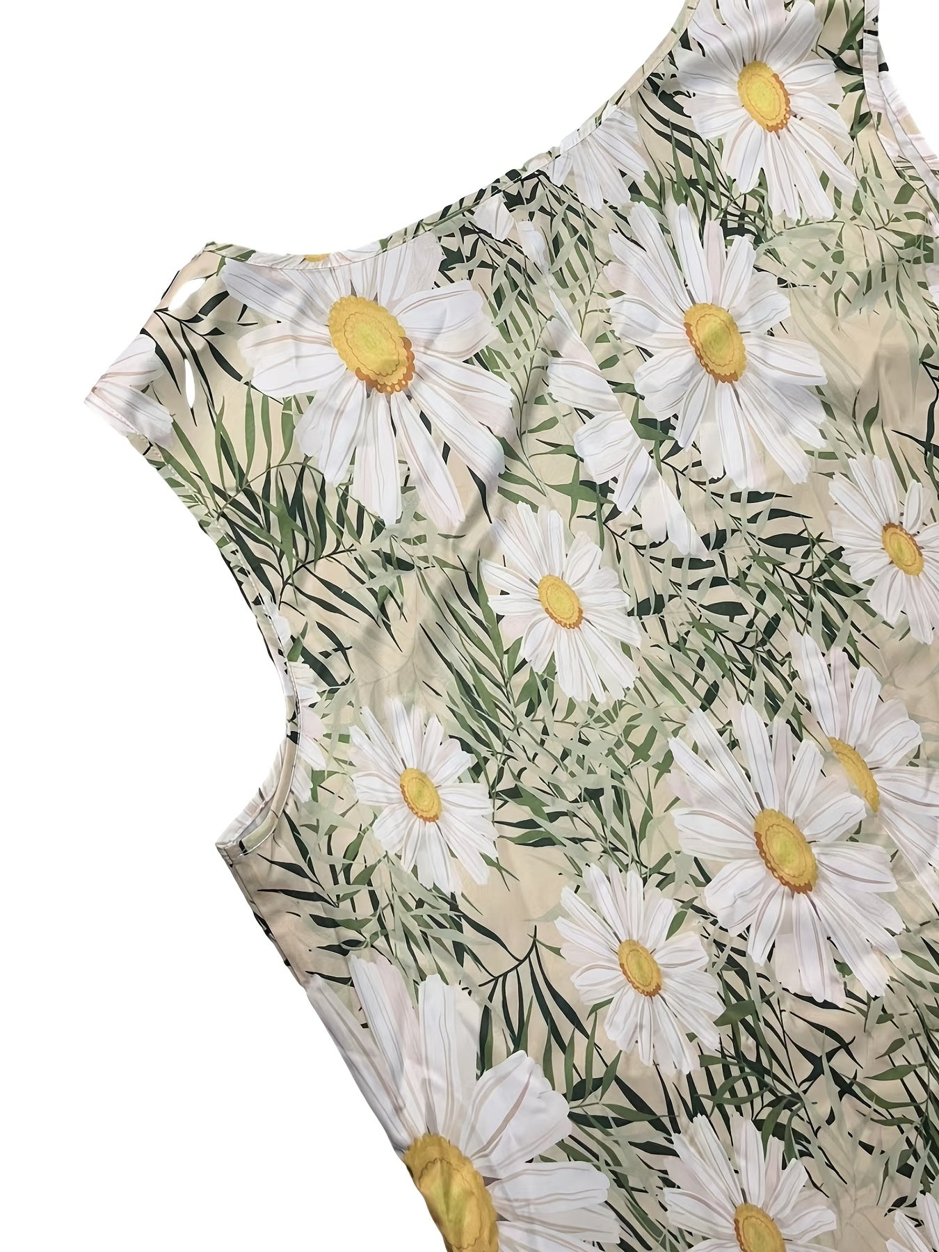 Daisy Print Tank Dress & Cardigan Set