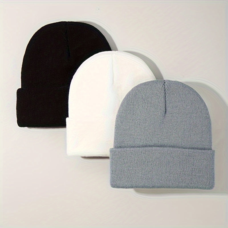 Winter Knitted Hat Beanie Outdoor Skull Cap Warm Ski Hat