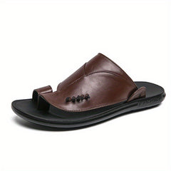 Men's Open Toe Hook And Loop Sandals Non Slip Comfortable Beach Shoes Summer