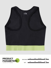 Women's Contrast Racerback Sports Tank Top Yoga Sleeveless Activewear