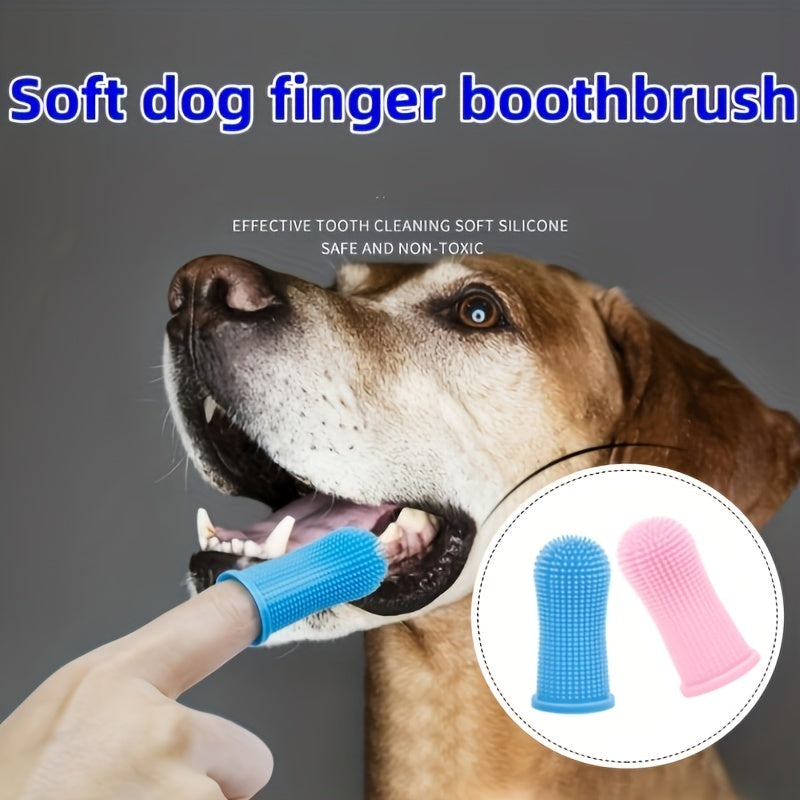 3pcs Silicone Pet Toothbrushes for Cats Dogs Small Animals Teeth Cleaning