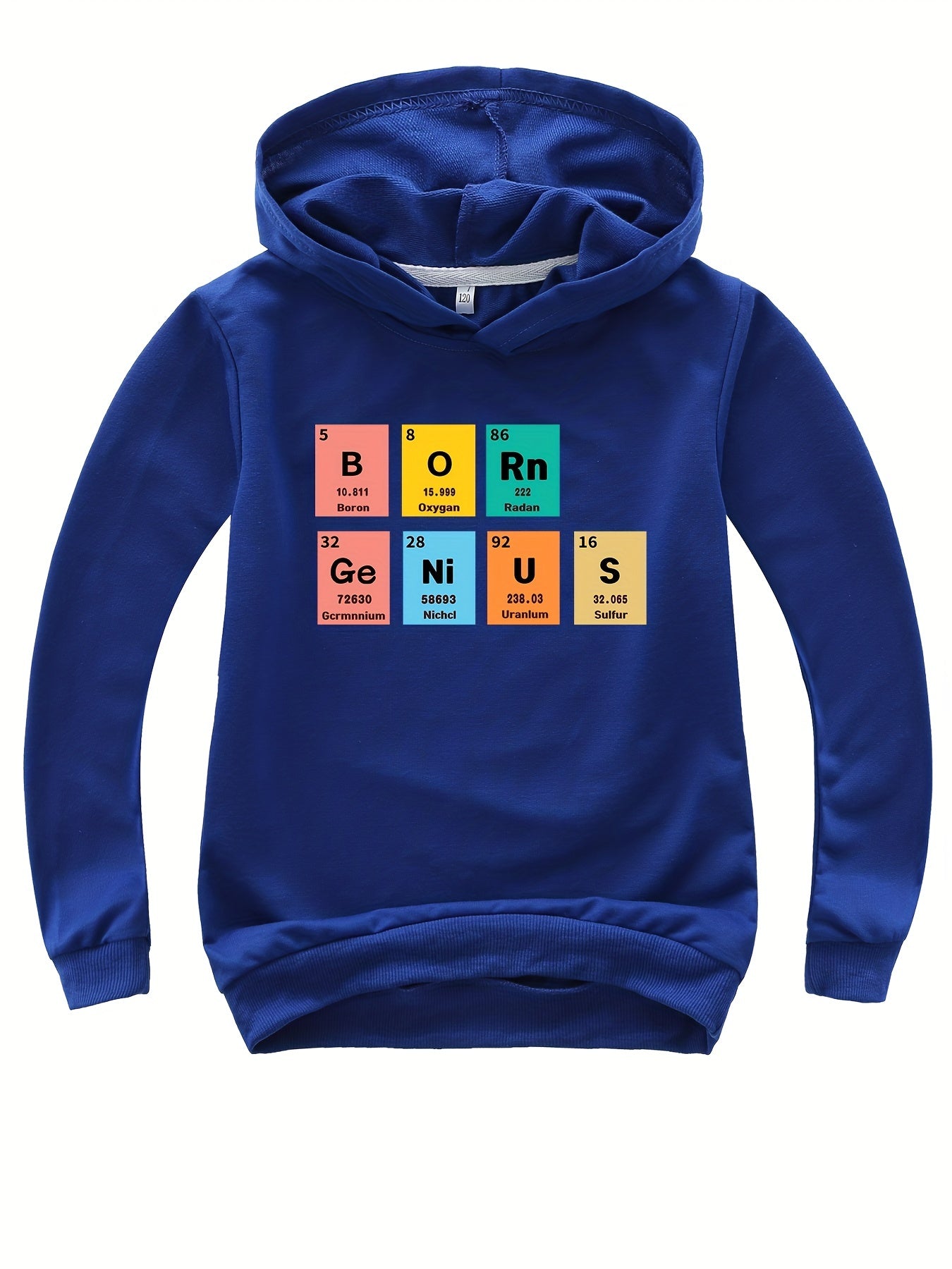 Boys Colorful Elements Hooded Sweatshirt - Size Up