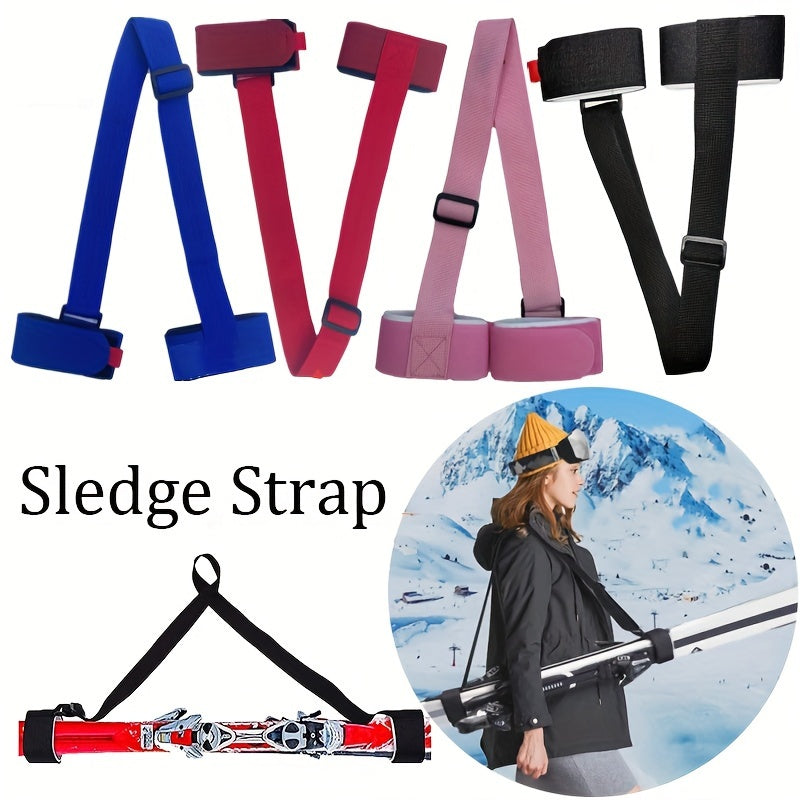 Adjustable Ski Board Binding Strap Hand Held Double Board Fixing Strap