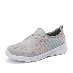 Women's Cross Strap Mesh Flat Shoes Slip On Sports Shoes Lightweight